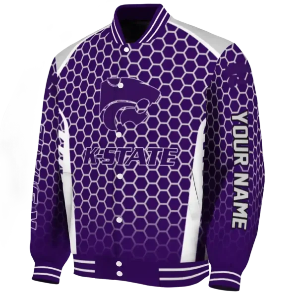 custom kansas state wildcats hexagon grid purple varsity jacket best selling.webp