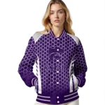 custom kansas state wildcats hexagon grid purple varsity jacket best selling.webp