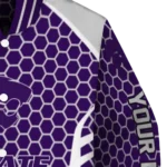 custom kansas state wildcats hexagon grid purple varsity jacket best selling.webp