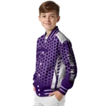 custom kansas state wildcats hexagon grid purple varsity jacket best selling.webp