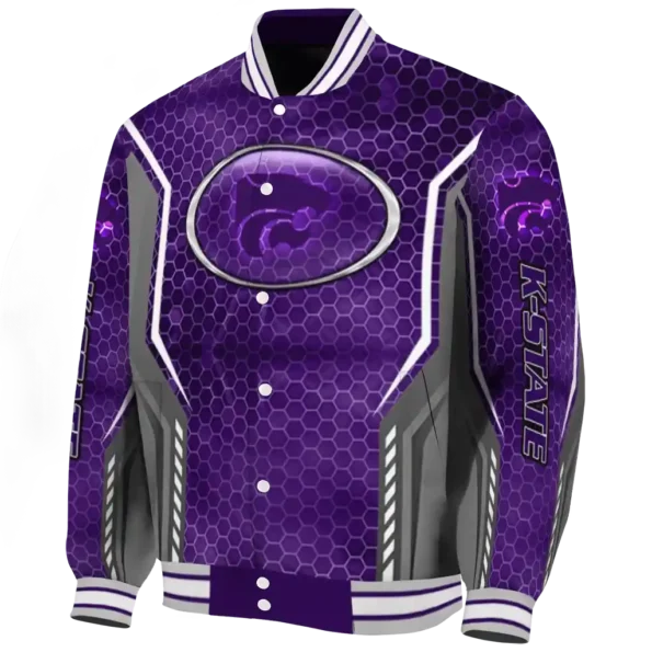 custom kansas state wildcats power plate purple varsity jacket best selling