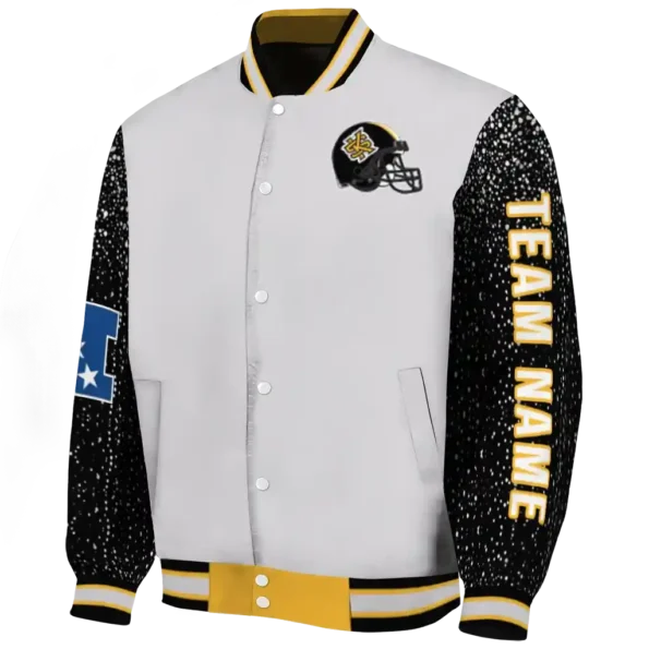custom kennesaw state owls speckled arms gold gray varsity jacket best selling