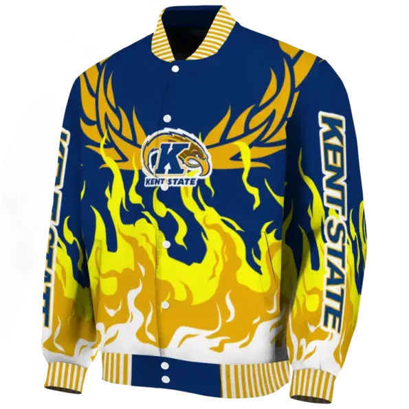 custom kent state golden flashes winged blaze navy blue white varsity jacket best selling