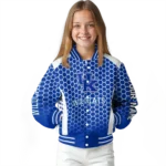custom kentucky wildcats hexagon grid blue varsity jacket best selling.webp