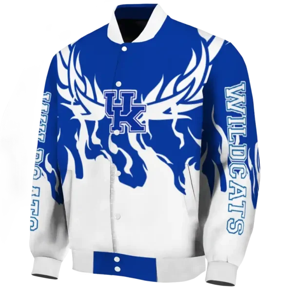 custom kentucky wildcats winged blaze blue white varsity jacket best selling