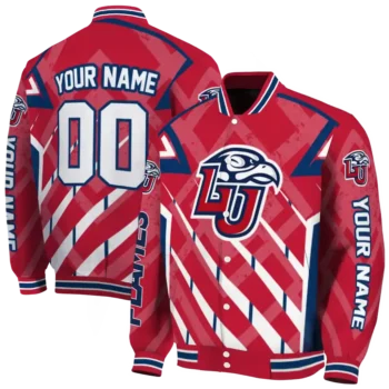 custom liberty flames chevron angles red varsity jacket fashion forward.webp