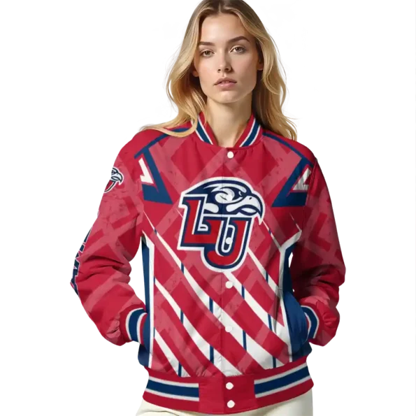 custom liberty flames chevron angles red varsity jacket latest model.webp