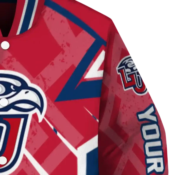 custom liberty flames chevron angles red varsity jacket premium grade.webp