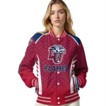 custom liberty flames hexagon grid red varsity jacket best selling.webp