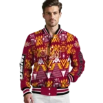 custom louisiana monroe warhawks pyramid shapes red varsity jacket best selling.webp