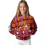 custom louisiana monroe warhawks pyramid shapes red varsity jacket best selling.webp