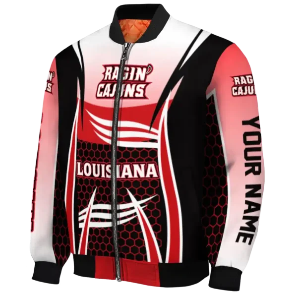 custom louisiana ragin cajuns mesh effect red black bomber jacket best selling