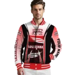 custom louisiana ragin cajuns mesh effect red black varsity jacket best selling.webp