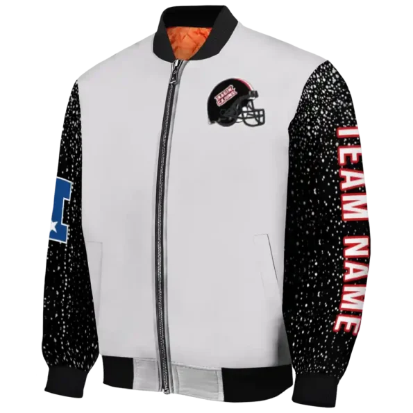 custom louisiana ragin cajuns speckled arms red gray bomber jacket best selling
