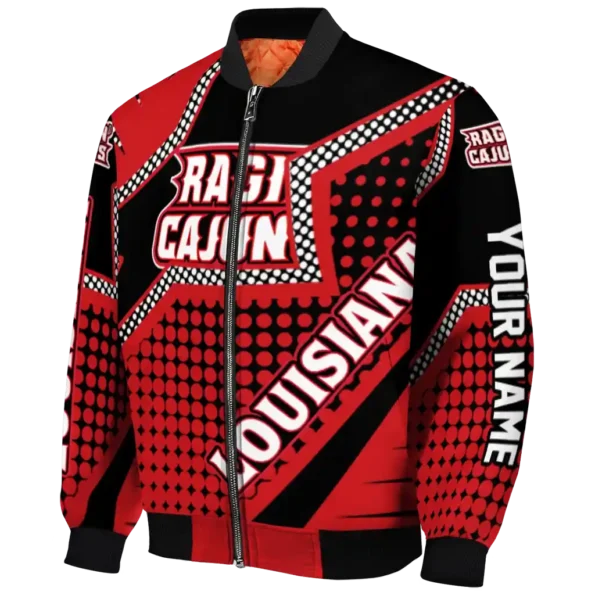 custom louisiana ragin cajuns star burst red bomber jacket best selling