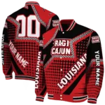 custom louisiana ragin cajuns star burst red varsity jacket best selling.webp