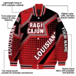 custom louisiana ragin cajuns star burst red varsity jacket best selling.webp