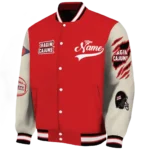 custom louisiana ragin cajuns wildcat pawprint red nude varsity jacket best selling.webp