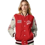 custom louisiana ragin cajuns wildcat pawprint red nude varsity jacket best selling.webp