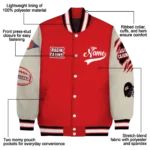 custom louisiana ragin cajuns wildcat pawprint red nude varsity jacket best selling.webp