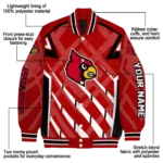 custom louisville cardinals chevron angles red varsity jacket best selling.webp