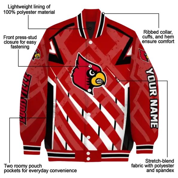 custom louisville cardinals chevron angles red varsity jacket new arrival.webp