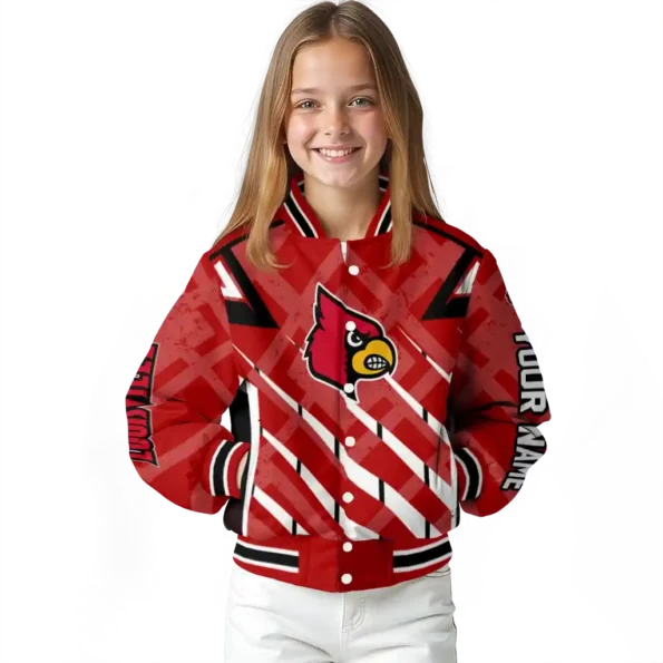 custom louisville cardinals chevron angles red varsity jacket top rated.webp