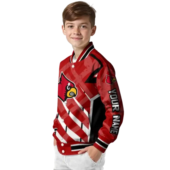 custom louisville cardinals chevron angles red varsity jacket trendy.webp