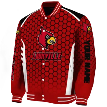 custom louisville cardinals hexagon grid red varsity jacket best selling.webp