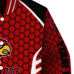 custom louisville cardinals hexagon grid red varsity jacket best selling.webp