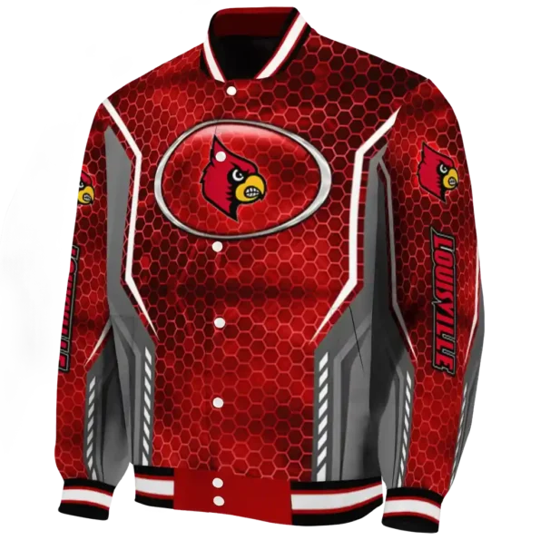 custom louisville cardinals power plate red varsity jacket best selling
