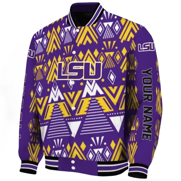 custom lsu tigers pyramid shapes purple varsity jacket best selling.webp