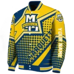 custom marquette golden eagles star burst blue varsity jacket best selling.webp