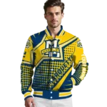 custom marquette golden eagles star burst blue varsity jacket best selling.webp