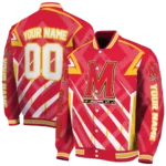 custom maryland terrapins chevron angles red varsity jacket best selling.webp