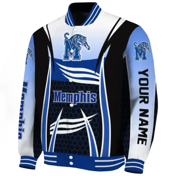 custom memphis tigers mesh effect blue black varsity jacket best selling