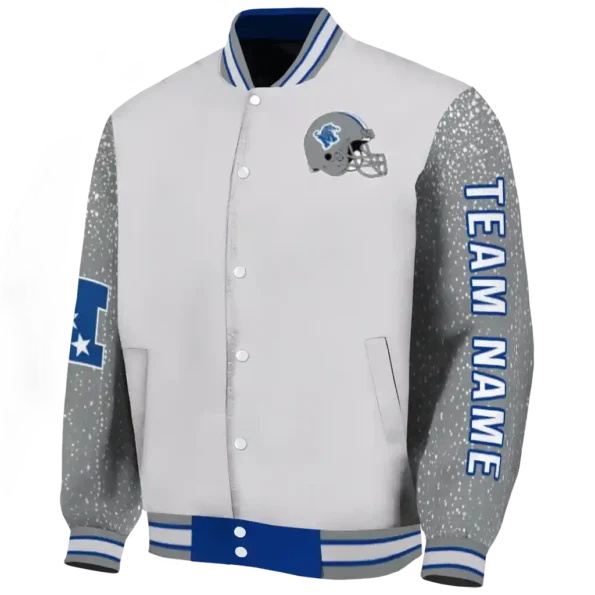custom memphis tigers speckled arms blue gray varsity jacket best selling