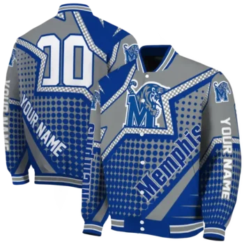 custom memphis tigers star burst blue varsity jacket fashion forward.webp