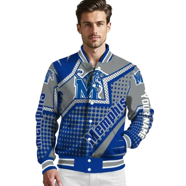 custom memphis tigers star burst blue varsity jacket high quality.webp
