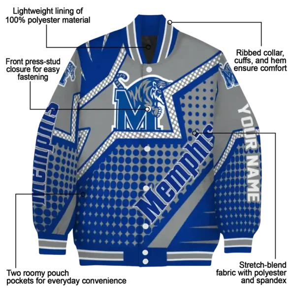 custom memphis tigers star burst blue varsity jacket new arrival.webp