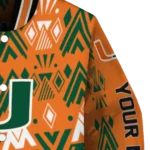 custom miami hurricanes pyramid shapes orange varsity jacket best selling.webp