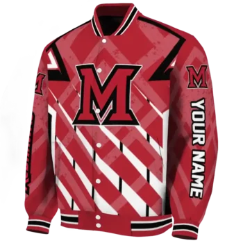 custom miami redhawks chevron angles red varsity jacket best selling.webp