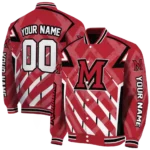 custom miami redhawks chevron angles red varsity jacket best selling.webp