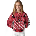 custom miami redhawks chevron angles red varsity jacket best selling.webp
