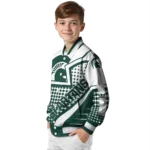 custom michigan state spartans star burst green varsity jacket best selling.webp