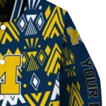 custom michigan wolverines pyramid shapes blue varsity jacket best selling.webp