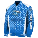 custom middle tennessee blue raiders hexagon grid blue varsity jacket best selling.webp