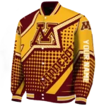 custom minnesota golden gophers star burst maroon varsity jacket best selling.webp