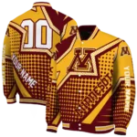 custom minnesota golden gophers star burst maroon varsity jacket best selling.webp
