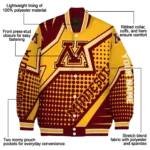 custom minnesota golden gophers star burst maroon varsity jacket best selling.webp